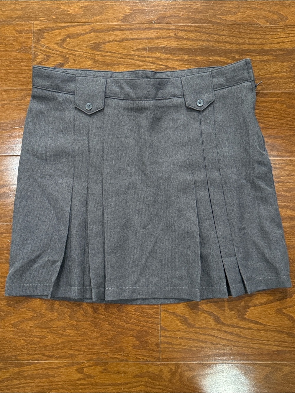 French Toast Gray Pleated School Skirt Size 16